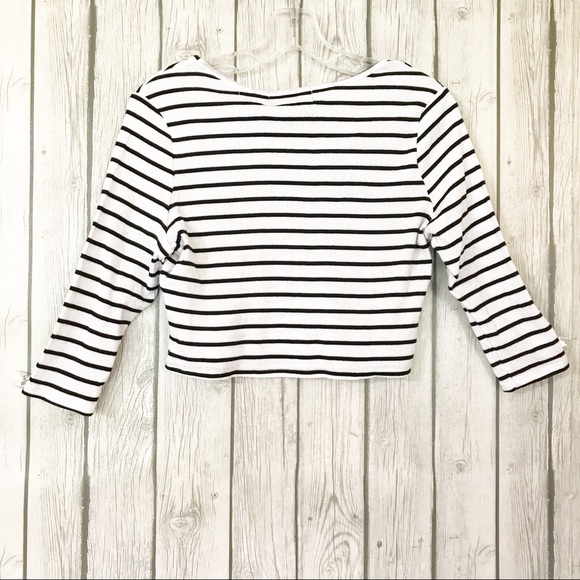 MINK PINK Striped Crop Top NWT Size: Medium - Picture 4 of 5